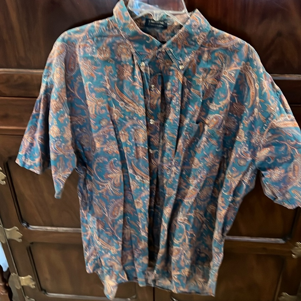 XL Chaps Ralph Lauren button down short sleeve dress shirt